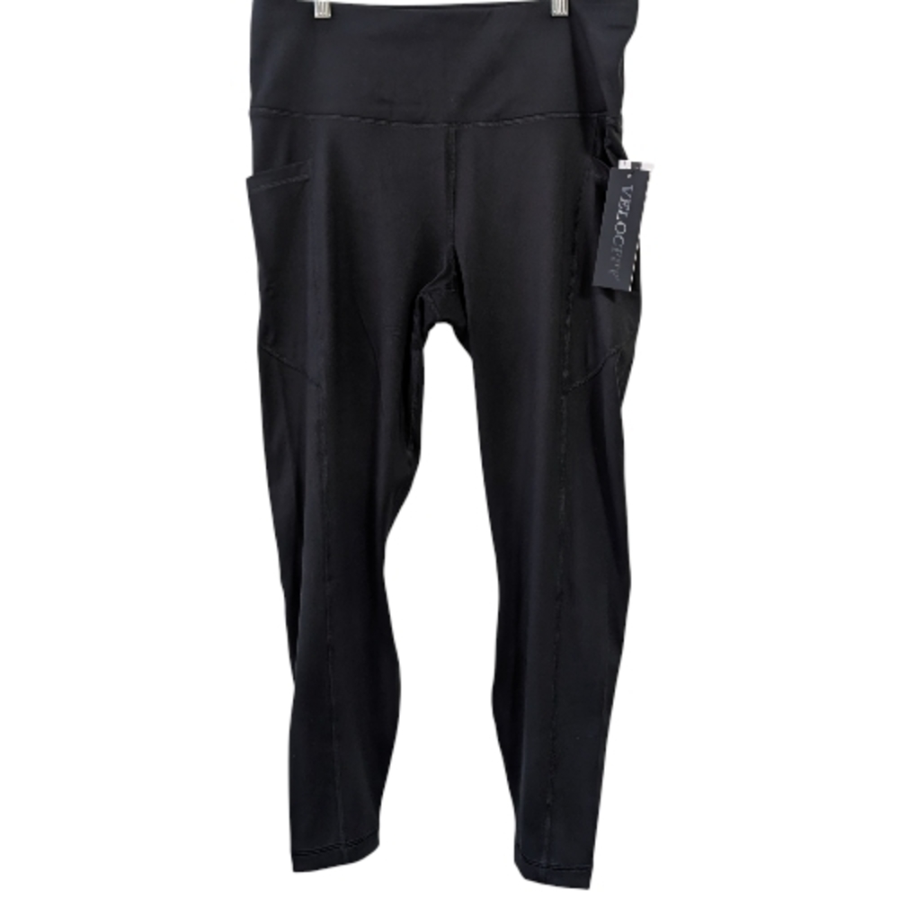 VELOCITY ACTIVE WOMEN'S BLACK STRETCH SERENA ANKLE TIGHT SIZE 1X
